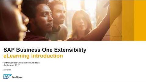 Overview of SAP Business One Extensibility 1/1