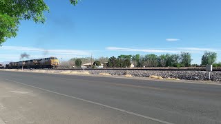 EB Union Pacific 8161 Leads Manifest Train in El Paso, TX
