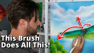 Easily Paint Clouds, Land, Bushes With A Foliage Brush