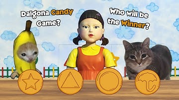 Squid Game x Banana Cat x Oiiaoiia Cat: Dalgona Candy Game Compilation #2