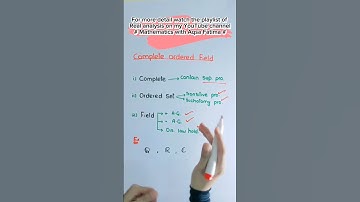 complete ordered field #mathematics #ppsc#math # maths tricks