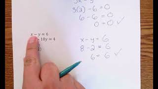 Solving Systems of Equations - Checking Solutions