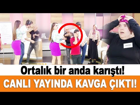 Kayınpeder gelinine saldırdı! Canlı yayında görülmemiş kavga! Esra Ezmeci arada kaldı!