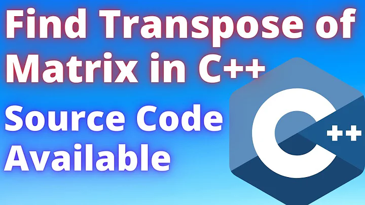 Program to find Transpose of Matrix in C++