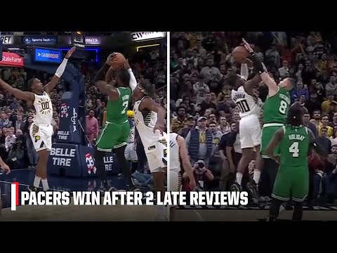 Pacers edge Celtics after review-filled final seconds 
