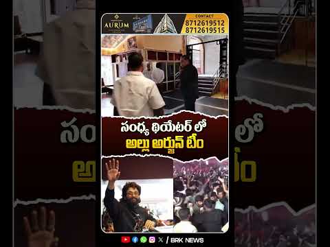 సంధ్య థియేటర్ లో అల్లు అర్జున్ టీం | shorts alluarjun pushpa2 sandhyatheater @brknews.