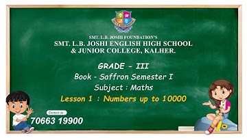 Grade 3 | Maths | Numbers upto 10000