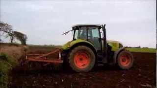 Préparation des terres à moisson 2013 Claas arion 610C