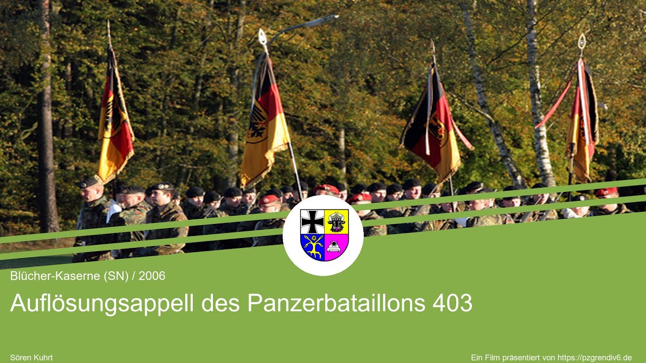 PzBtl 403 - Auflösungsappell des Panzerbataillons 403 (Nov 2006)