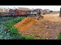 Ep6 the update project 65 filling land use dump truck 24t5t  bulldozer mini pushing stone  soil