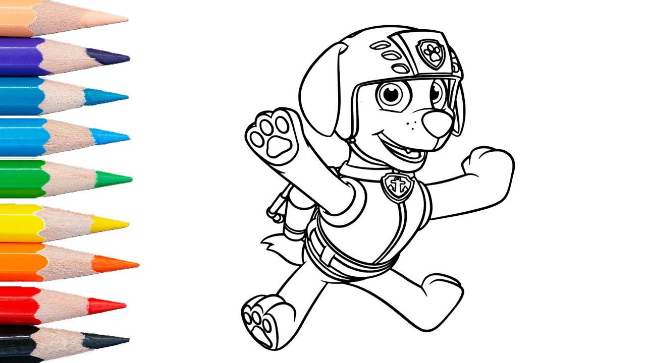 Paw Patrol coloring page / How to color Chase / Chase is on the case