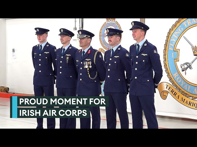 Sky's the limit for Irish Air Corps trainees awarded RAF wings for first time class=