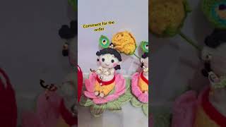 Avi’s Creations 🧶Premium Handmade Crochet krishna Doll with lotus base | Customizable Available
