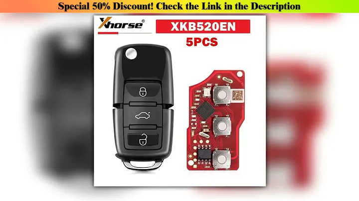 Review 5PCS Xhorse XKB520EN Second Generation Replaced of XKB501EN Wire Remote Key for VW B5 Flip 3