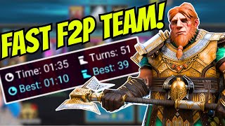 90 SECOND HARD FIRE KNIGHT TEAM SHOWCASE! F2P ACCESSIBLE TEAM! | RAID: SHADOW LEGENDS