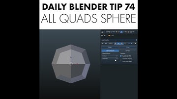 Daily Blender Tip 74 - Sphere With Quads