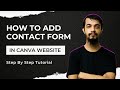 How to add Contact Form in Canva Website ( Step by Step Tutorial )