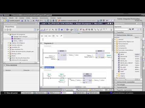 Siemens TIA Portal: tabla de datos con array (matriz) y multiplexor (MUX)