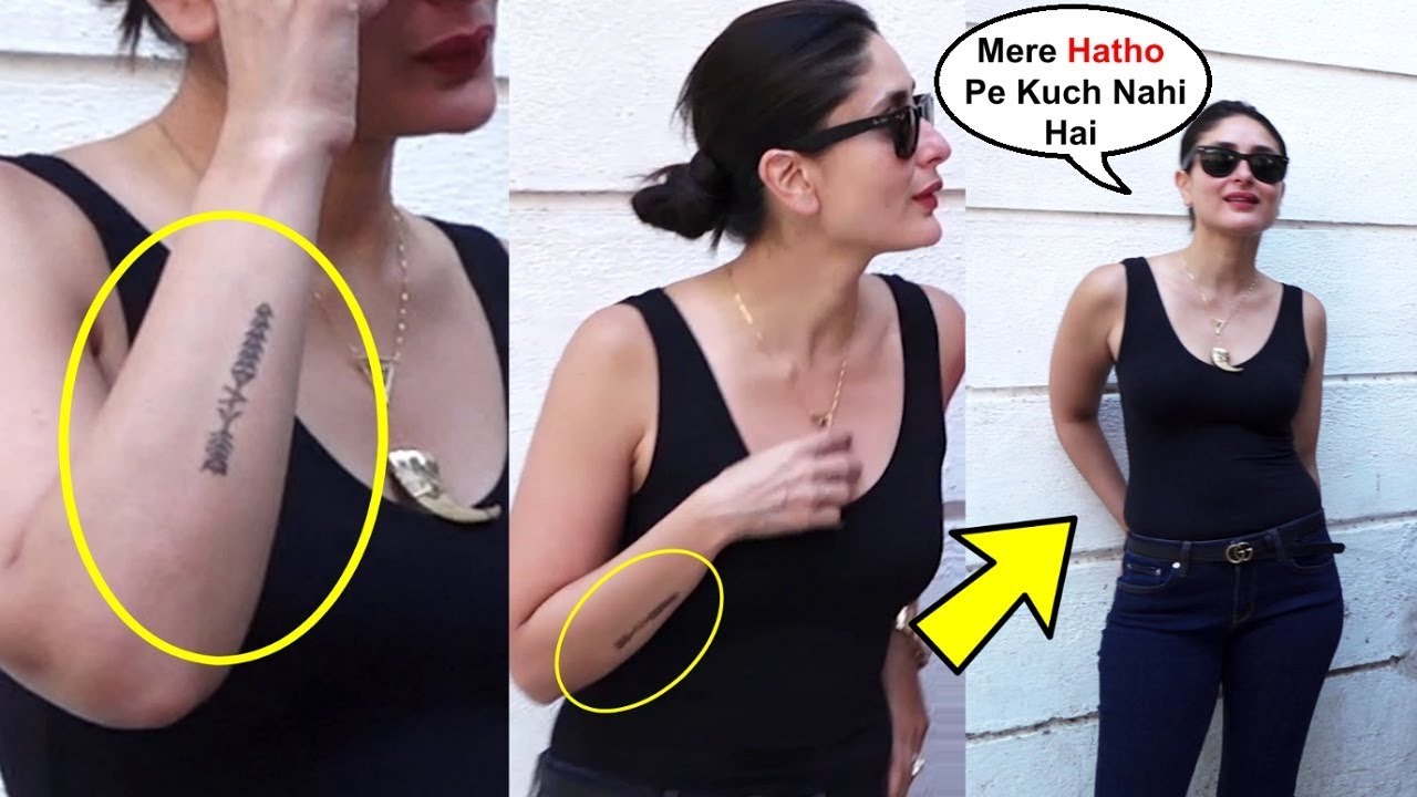 Wait What Did Kareena Kapoor Khan just get two new tattoos or are they  Taimur Ali Khans doodlings