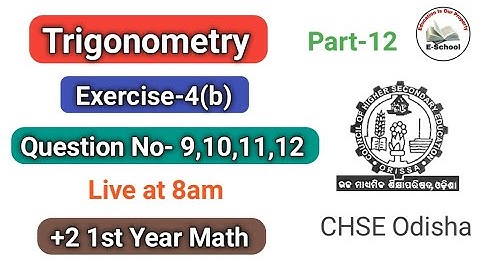 Trigonometry,  +2 1st Year Mathematics,  Exercise 4b
