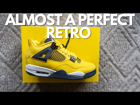 靴/バッグ NIKE AIR JORDAN4 lightning TOUR YELLOW Nike Air Jordan 4 Retro Tour Yellow Lightning Size 11.5 CT8527-700