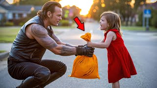 Crying Girl Refuses to Give Her Bag to a Hell’s Angel Biker – He Screams When He Sees What’s Inside!