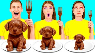 Big Medium And Small Plate Challenge  Amazing Hacks And Tricks By Parara Challenge