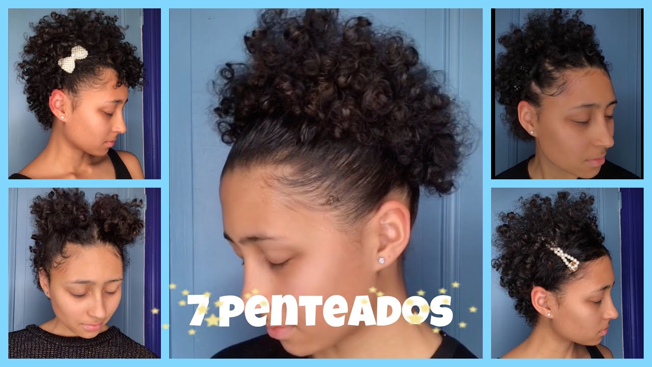 7 penteados para cabelo cacheado curtinho ou pós big chop!