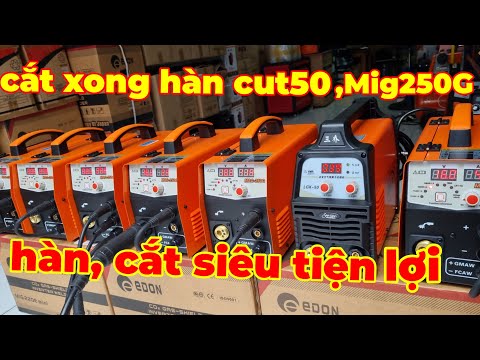 Video Máy cắt hàn đa năng CUT50, MIG250G cắt hàn nhôm, sắt,... - youtube