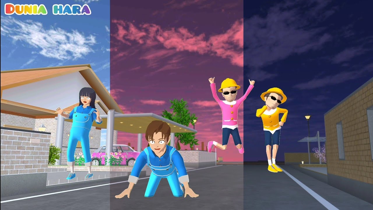 Yuta Panik Waktu Kota Sakura Kacau 😱 Raksasa Siang Malam Pengendali Waktu | Sakura School Simulator