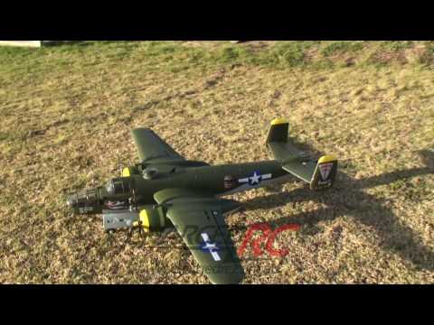 eRC HC Hobby RC B-25 Mitchell with LED navigation lights, retracts & sequenced gear doors