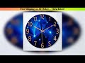 1pc 12inch Wall Clock Geometric Elements Dark Blue Thickened Tempered Glass Silent Movement Quartz