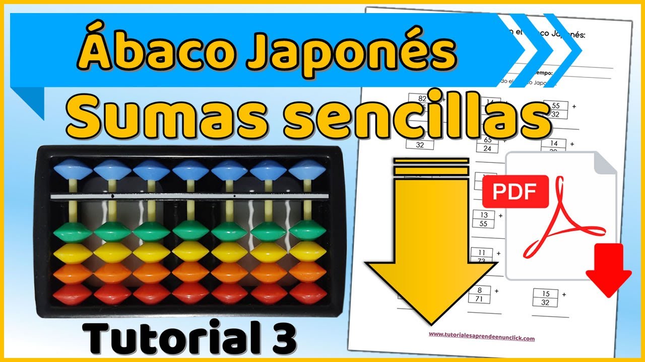 Ábaco Japonés curso para niños, cómo realizar sumas sencillas, incluye  ACTIVIDAD DESCARGAR GRATIS 