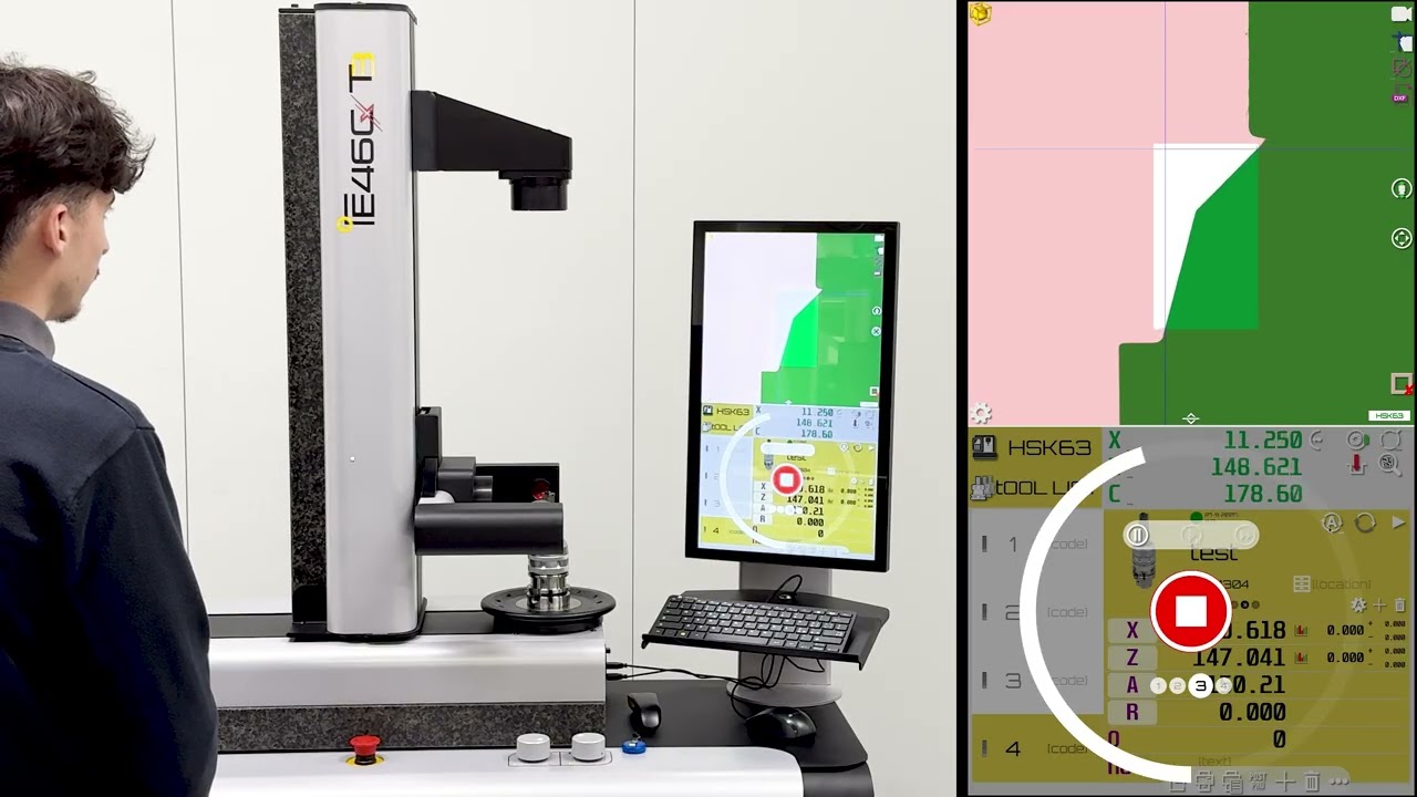 E46CX Automatic Measuring  Cycle - Elbo Controlli NIKKEN tool presetter -