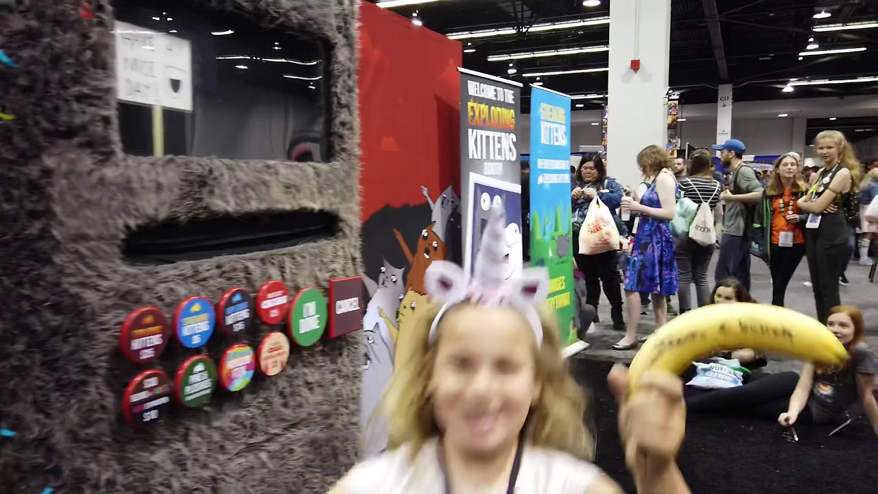 Exploding Kittens Booth at Wondercon with surprises - YouTube