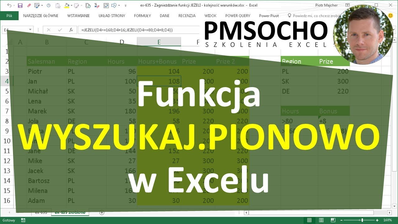 New EXCEL - funkcja WYSZUKAJ.PIONOWO