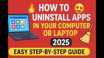 🔥💻 How to Uninstall Apps in Your Computer or Laptop (2025) 🧹 | Easy Step-by-Step Guide 😍