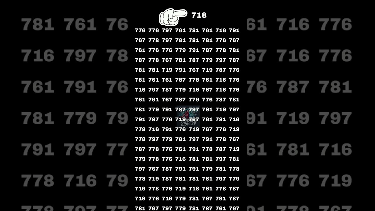 Find the number 718 - YouTube