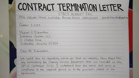 How To Write A Contract Termination Letter Step by Step Guide | Writing Practices