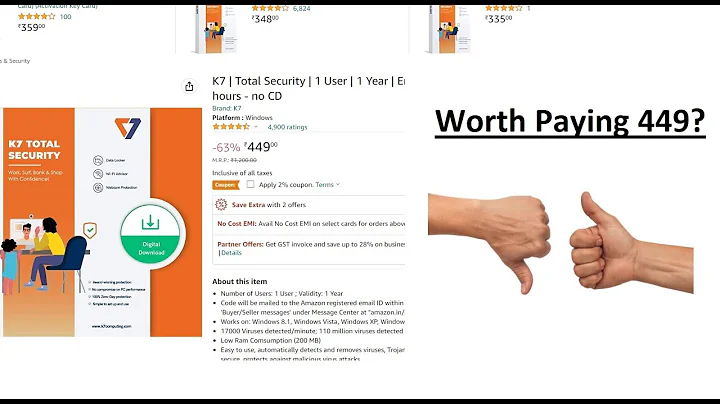 K7 Total Security My Long term Short review - Worth paying 449? (Anti Virus)