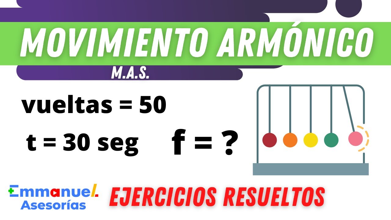 Movimiento Armónico Simple | Ejercicios Resueltos paso a paso! - YouTube