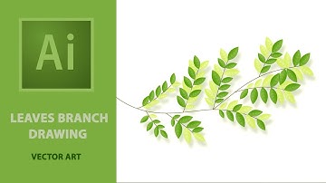How to draw a leaves  branch in Adobe Illustrator | #howto #illustrator #tutorial  #youtubeshorts