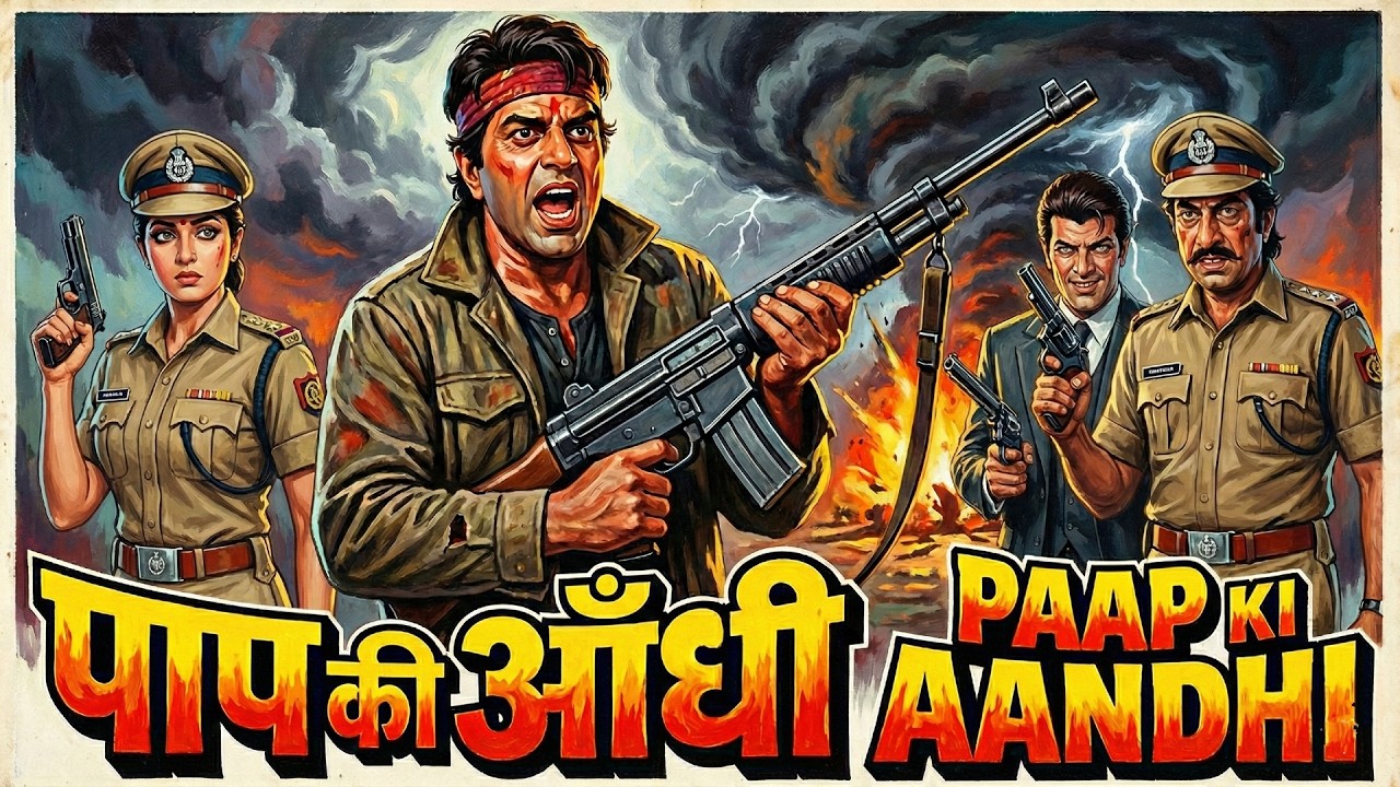 महानायक धर्मेंद्र की BLOCKBUSTER फिल्म 🔥 Paap Ki Aandhi | Dharmendra, Aditya Pancholi, Farah Naaz
