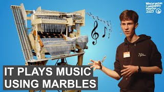 How I Built a Working MARBLE MACHINE (inspired by @Wintergatan) - TALK Wintergatan Community Meetup