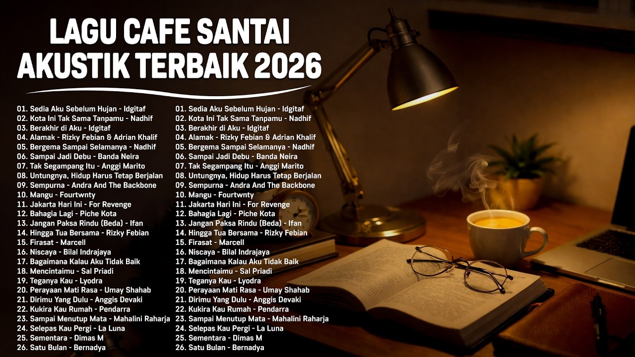 Lagu Cafe Santai Enak di Dengar - Lagu Santai Buat Kerja 2026 | Akustik Terbaik 2026