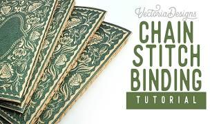How to bind booklets with a chain stitch | Easy and beautiful | Botanical Letters Journal Craft Kit