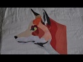 Fox art quilt 1 - bonding the fabric