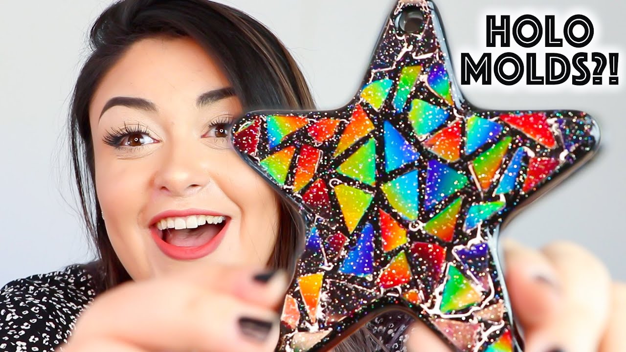 HOLOGRAPHIC SILICONE RESIN MOLDS?!! again... holo molds 🤭 MOLD THE HOLO 🌈