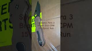Spyderco Para 3 Brown G10 Cpm-15V Sprint Run Riversedgecutlery4260