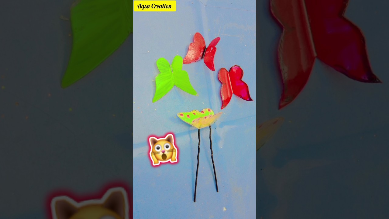 Diy hairpins from plastic bottle😱👌🤩|butterfly bun pins....